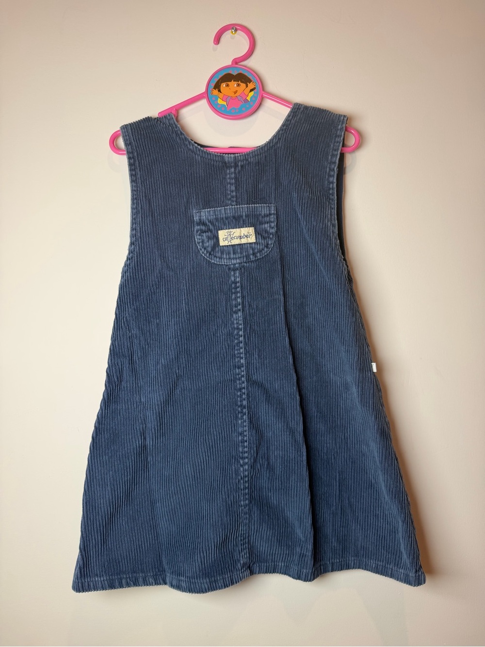 Cutecumber Corduroy Blue Girls' Casual Pinafore Dress Size 6